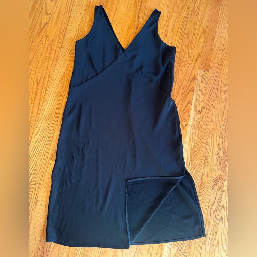 a new day Black V-Neck Midi Dress